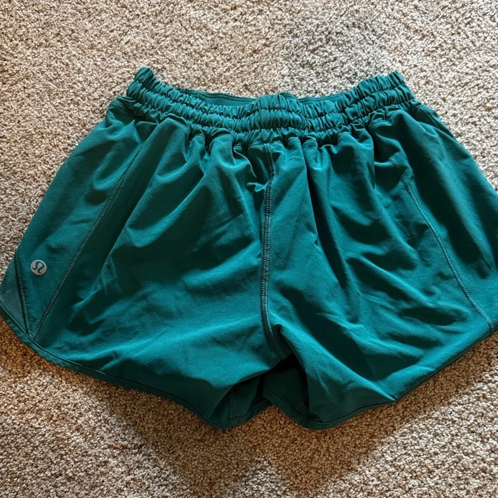 lululemon athletica Teal Elastic-Waist Athletic Shorts